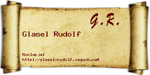 Glasel Rudolf névjegykártya